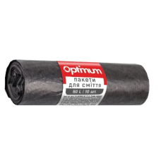 Пакети для сміття PRO Service Optimum LD,60х70 см, 60 л, 10 шт., чёрные
