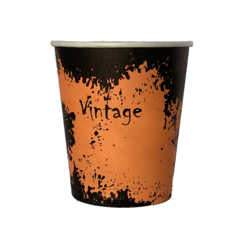 Склянка паперова одношарова “VINTAGE“ 185 мл. 50 шт.