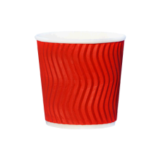 Стакан гофрований RIPPLE RED 110 мл. 25 шт.