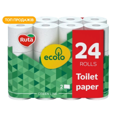 Туалетний папір Ruta Ecolo двошаровий 24 шт.