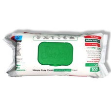 Волога серветка 100шт. SLEEPY Easy Clean із клапаном для пбирання зелена уп.1/100