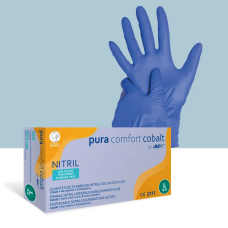 Перчатки нітрилові, AMPri PuraComfort Cobalt (100шт), сині, M