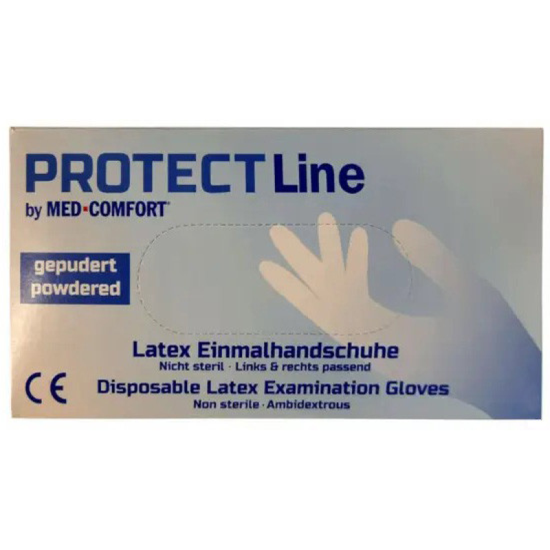 Рукавички латексні, неопудрені, AMPri PROTECT LINE (100 шт./50 пар) розмір XS