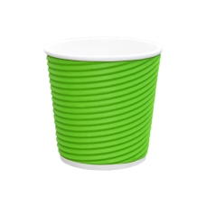 Стакан гофрований RIPPLE GREEN 110 мл. 25 шт.