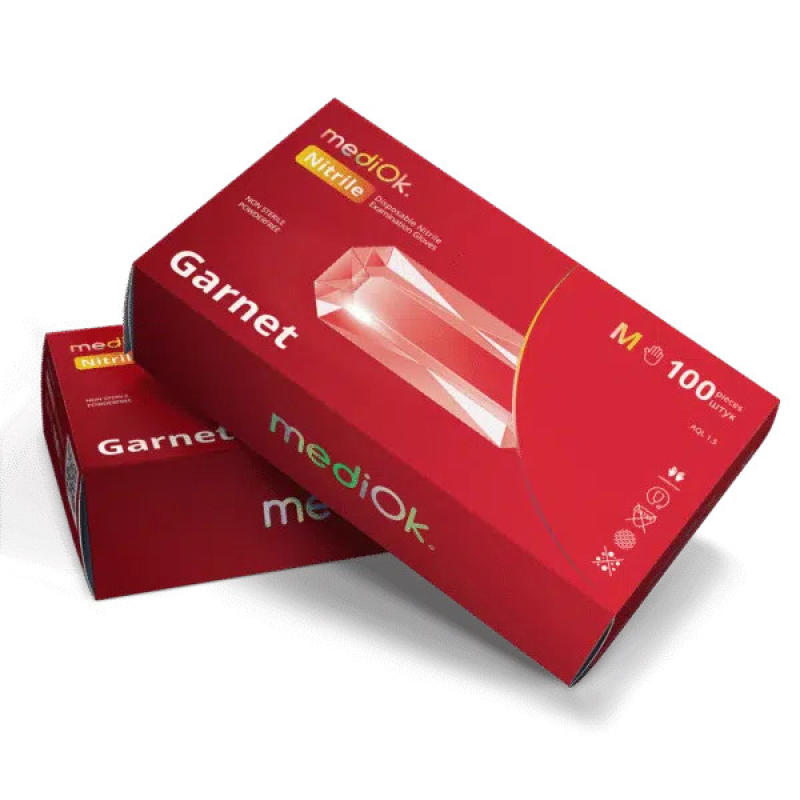 Рукавички нітрилові mediOk GARNET 100 шт./50 пар XS