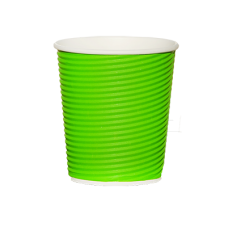 Стакан гофрований RIPPLE GREEN 270 мл. 25 шт.