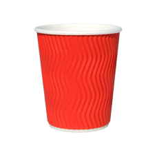 Стакан гофрований RIPPLE RED 350 мл. 25 шт.