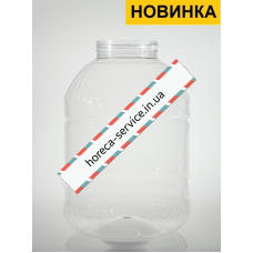 Пляшка банка пластикова прозора з кришкою 10 л.