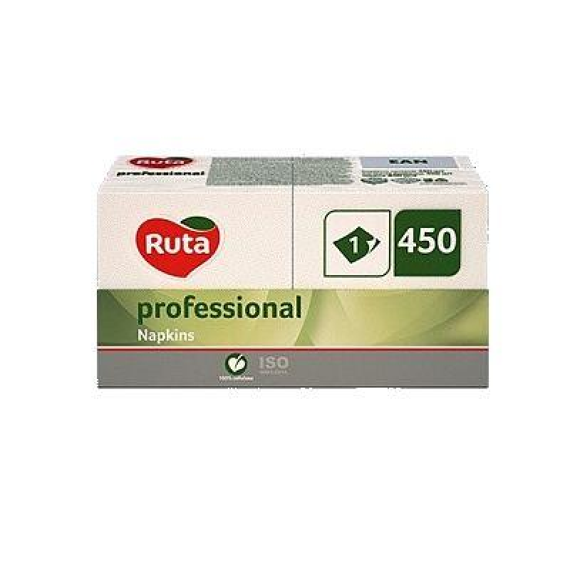 Серветки барні Ruta Professional 24х24 білі 450 шт.