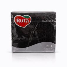 Серветки барні Ruta чорні, 1-шарові, 24х24 см, 100 шт.