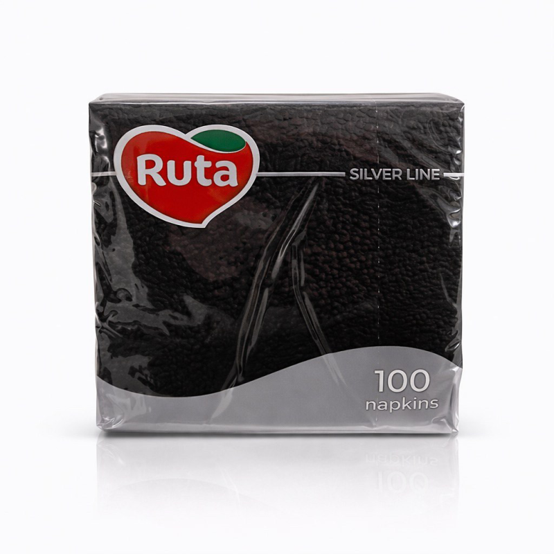 Серветки барні Ruta чорні, 1-шарові, 24х24 см, 100 шт.