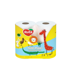 Папір туалетний двошаровий Ruta Kids 4 рулони