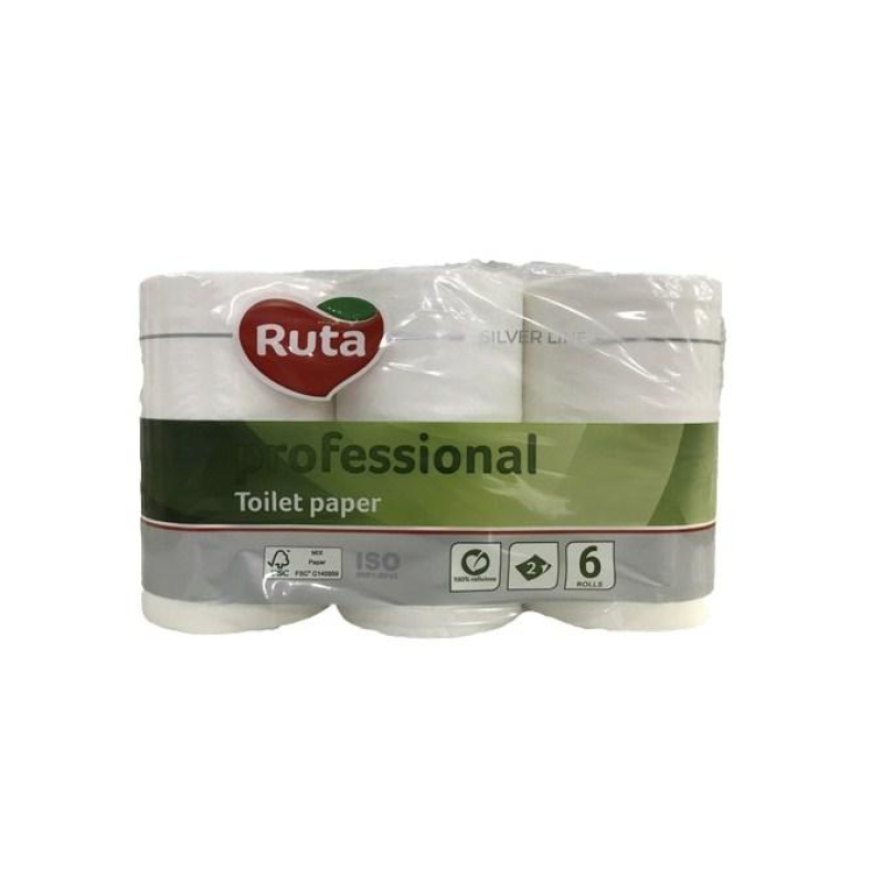 Туалетний папір Ruta Professional двошаровий 55 м. 6 шт.