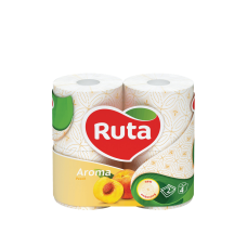 Папір туалетний 4 шт Ruta Персик