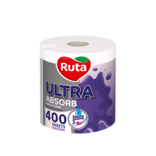Рушники паперові тришарові Ruta Ultra Absorb 400 відривів 60 м.
