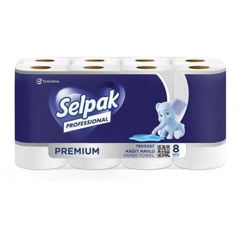Паперові рушники целюлоза Selpak Professional тришарові 11,25 м. 8 шт.