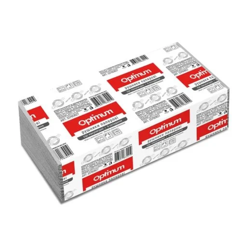 Паперові рушники PRO-Service Optimum Light V-складання макулатура 160 шт. сірі