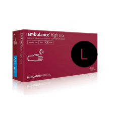 Рукавички латексні неопудрені Mercator Medical Ambulance High Risk сині Розмір L 25 пар