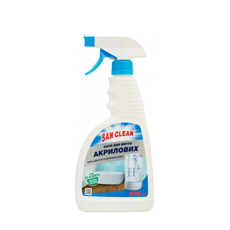 Засіб для миття акрилових ванн San Clean Універсал-2000 з розпилювачем 500 г.