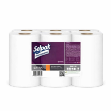 Паперові рушники в рулонах Selpak Pro Extra, 2-шарові, 135 м, 6 шт./уп