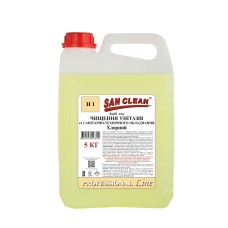 Засіб для чищення унітазів і санітарно-технічного обладнання San Clean PROFESSIONAL LINE хлорне 5 л.