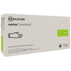 Рукавички латексні опудрені Mercator Medical Santex розмір XS 50 пар