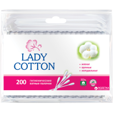 Гігієнічні ватні палички Lady Cotton 200 шт.