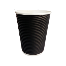 Склянка гофрована RIPPLE BLACK 185 мл. 25 шт.